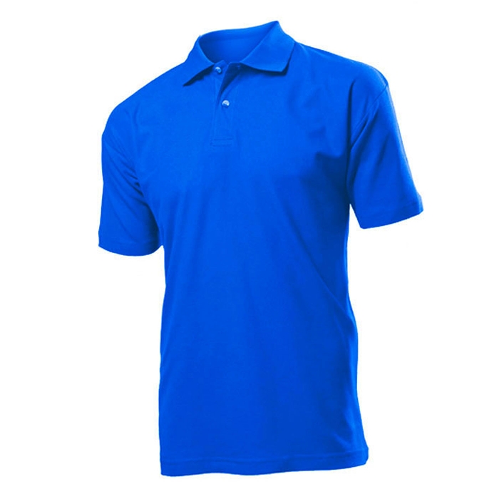 Yakalı Saks Mavi Renk T-Shirt