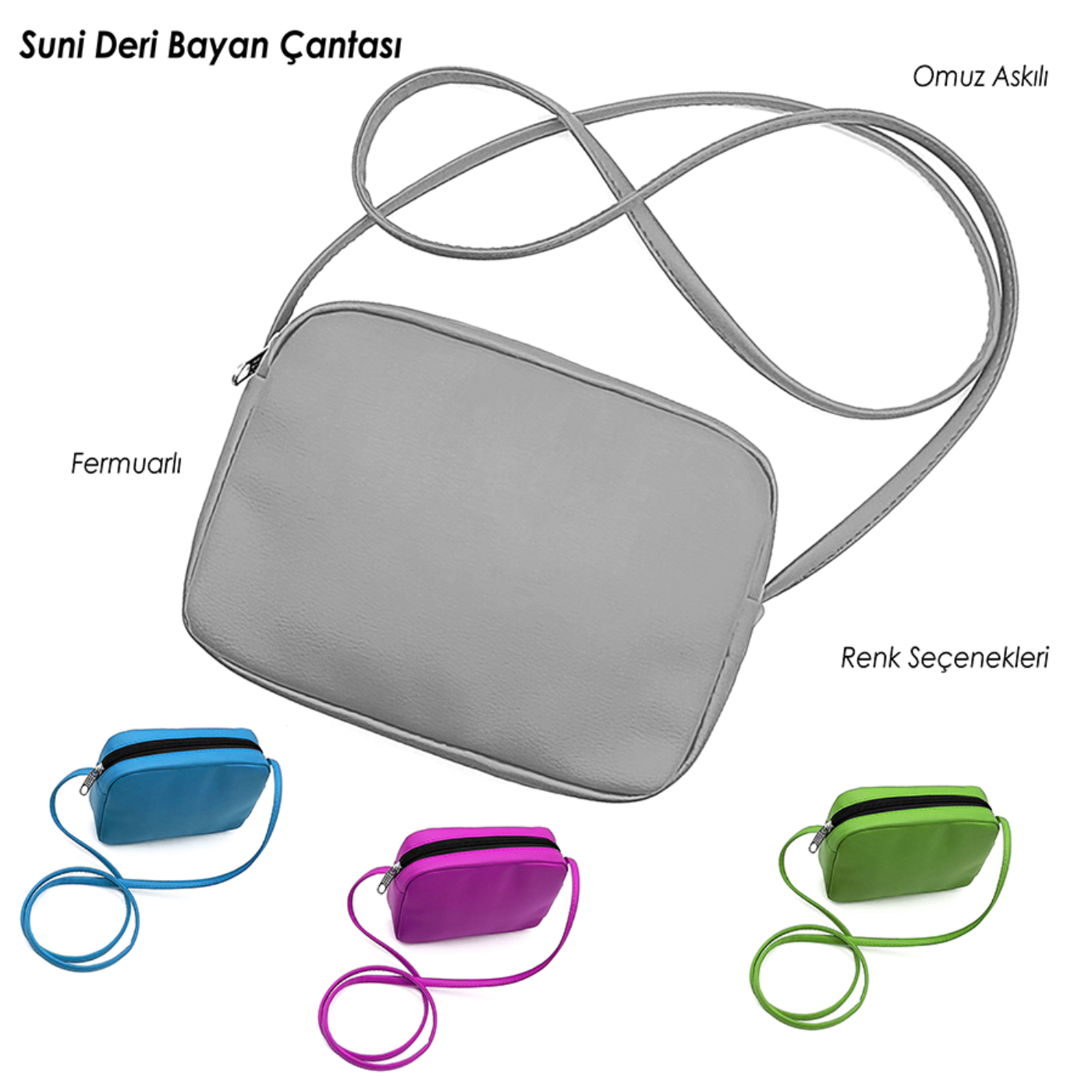 Suni Deri Bayan Çantası