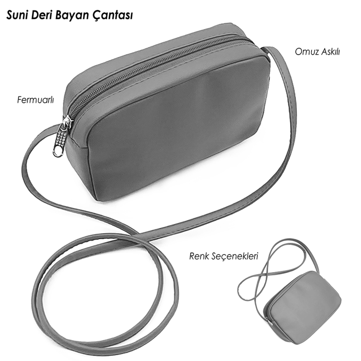 Suni Deri Bayan Çantası