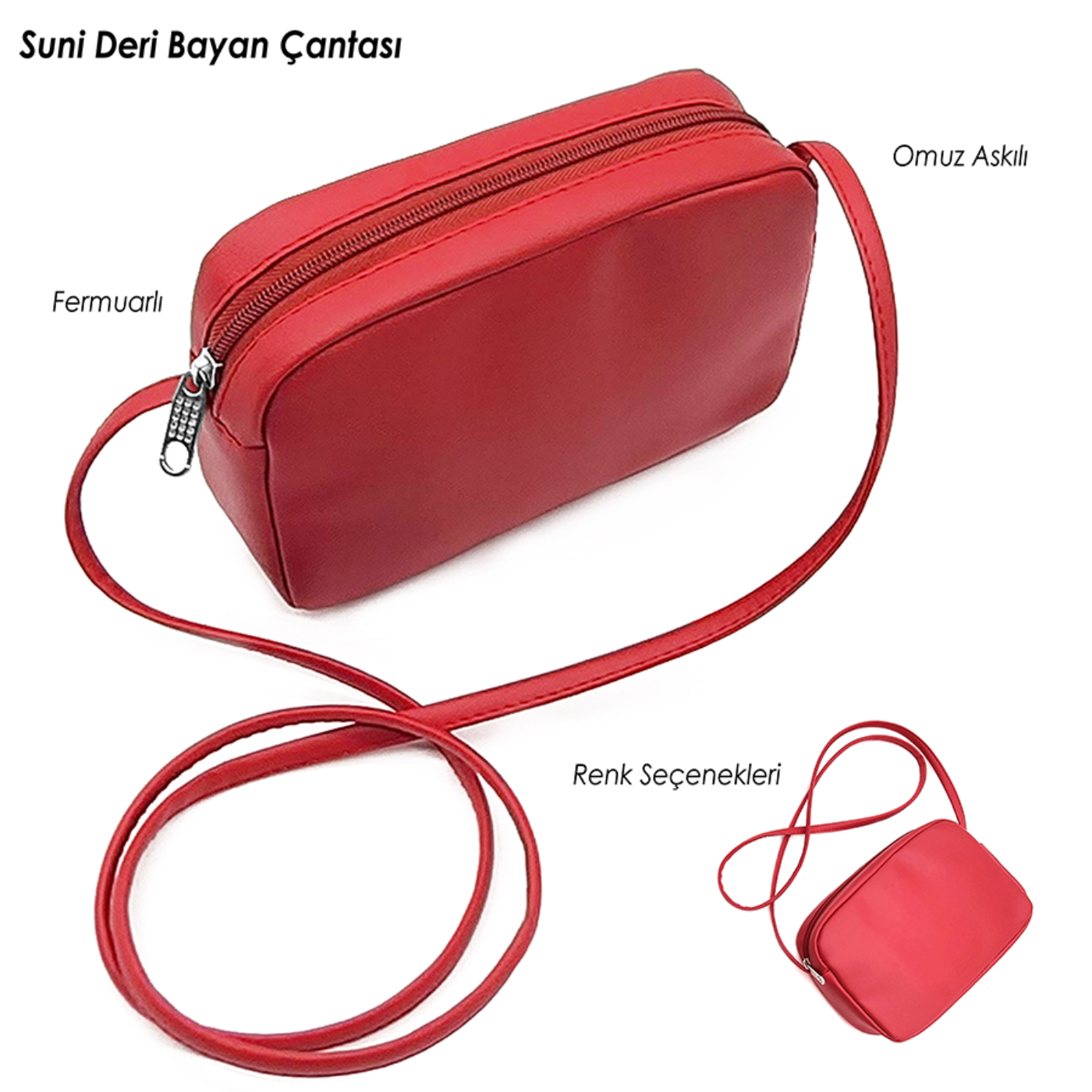 Suni Deri Bayan Çantası