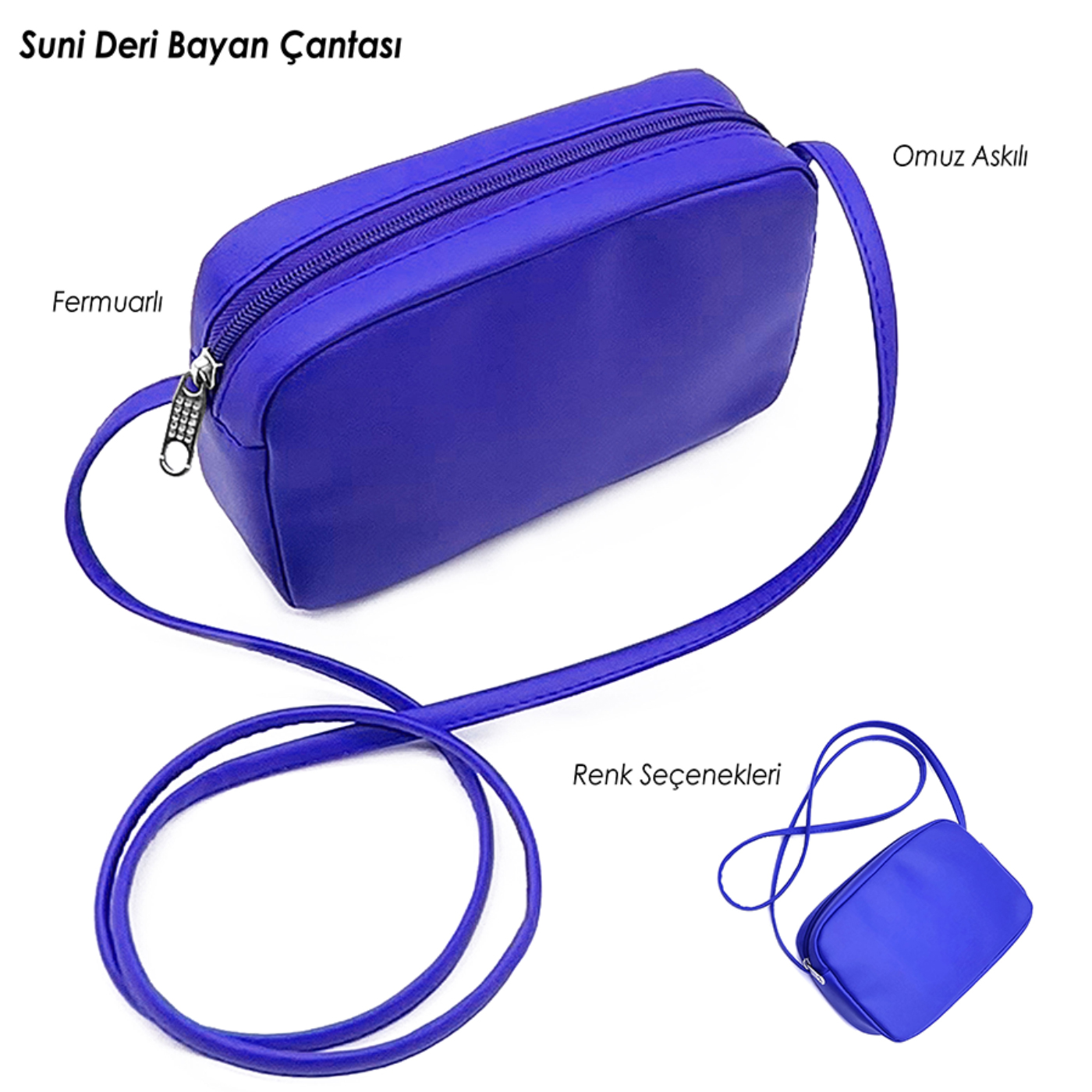 Suni Deri Bayan Çantası