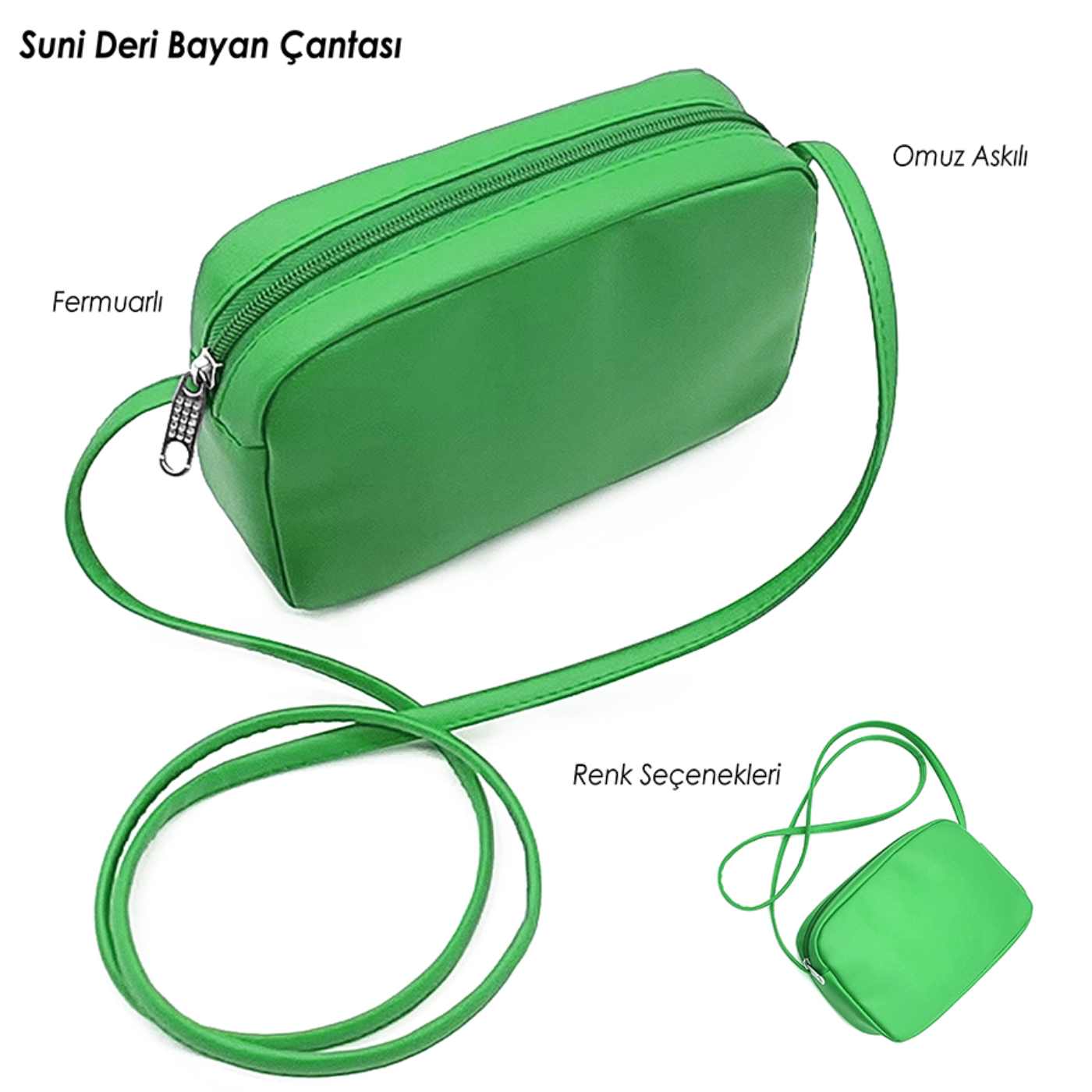 Suni Deri Bayan Çantası