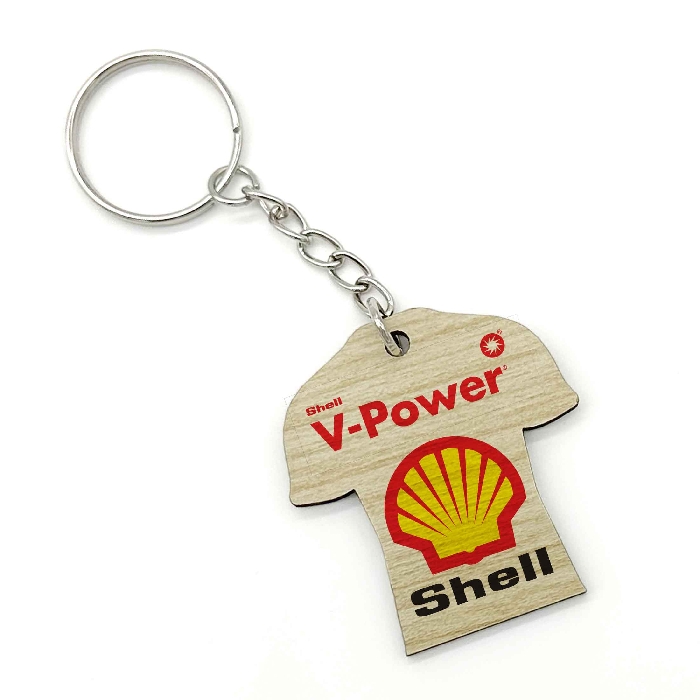 Ahşap Anahtarlık Shell Logolu