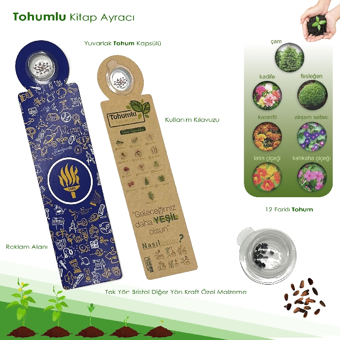Sanat Tohumudur Promosyon Tohumlu Kitap Ayracı