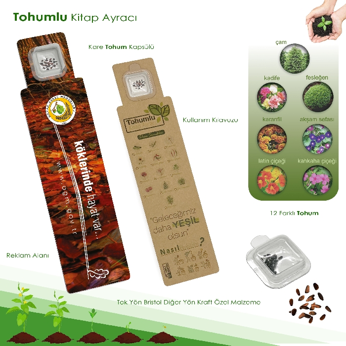 Promosyon Tohumlu Kitap Ayracı İle Doğanın Sanatı