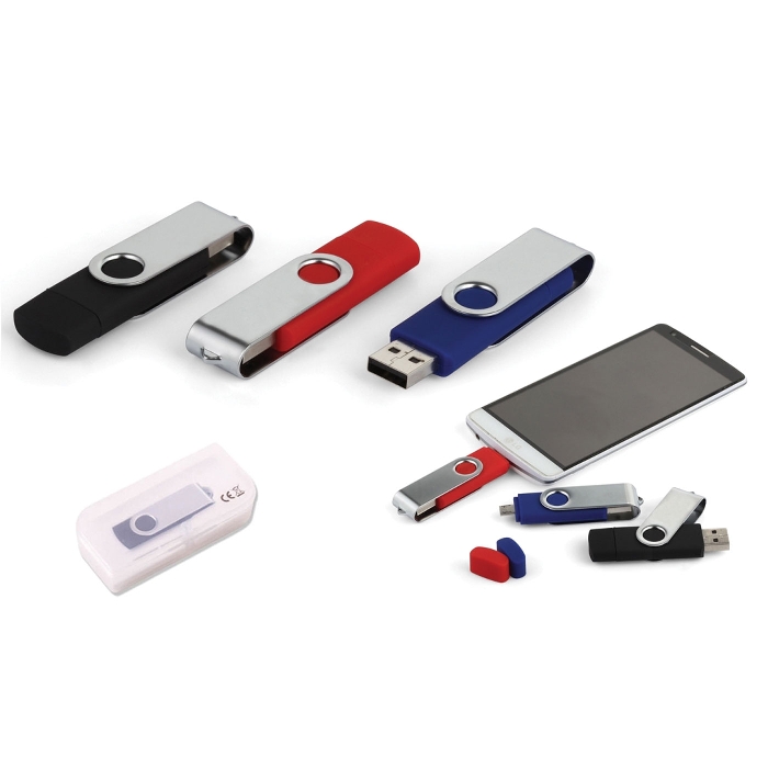 Döner Kapaklı USB Bellek (OTG Özellikli)