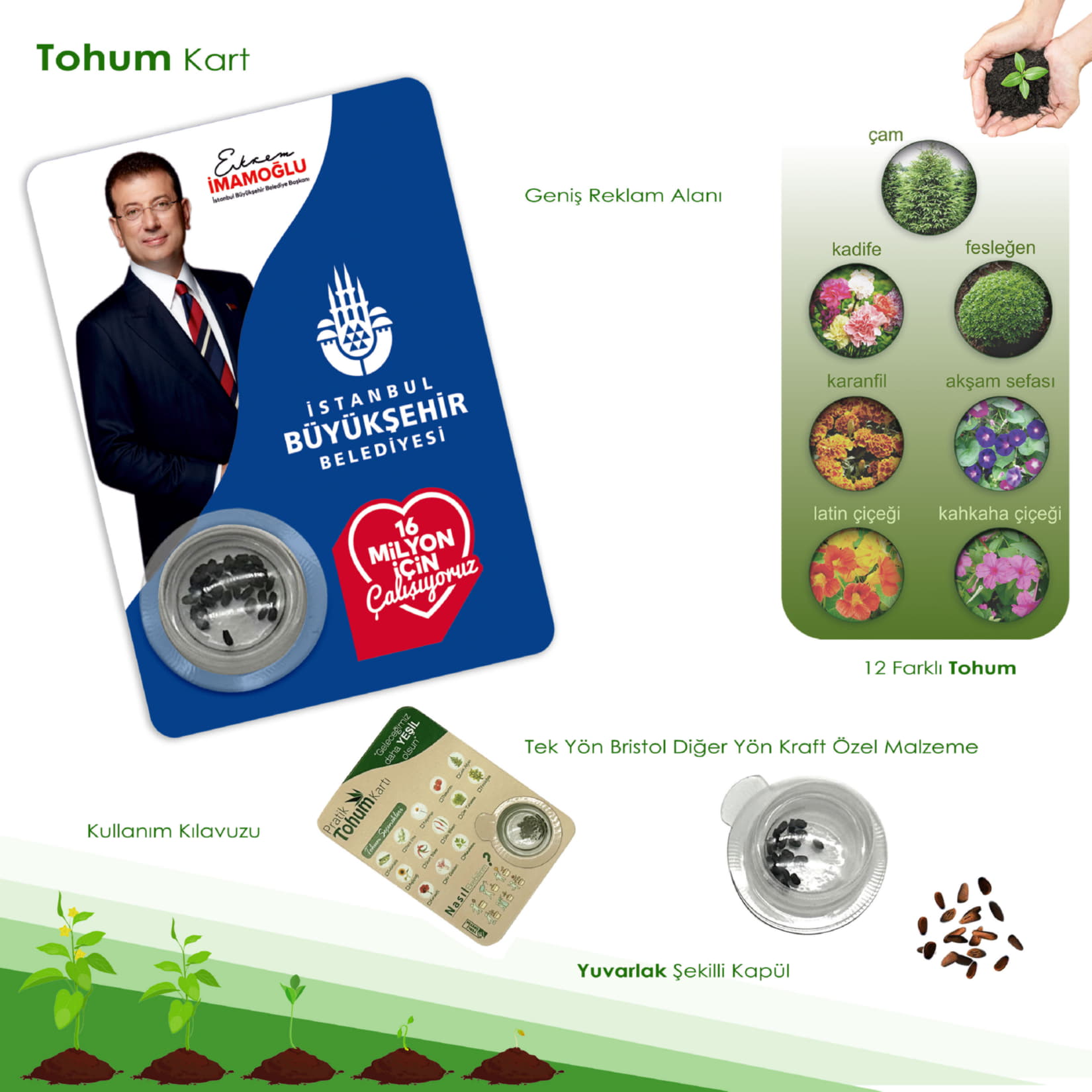 Doğaya Can Vermek İçin Promosyon Tohum Kartı