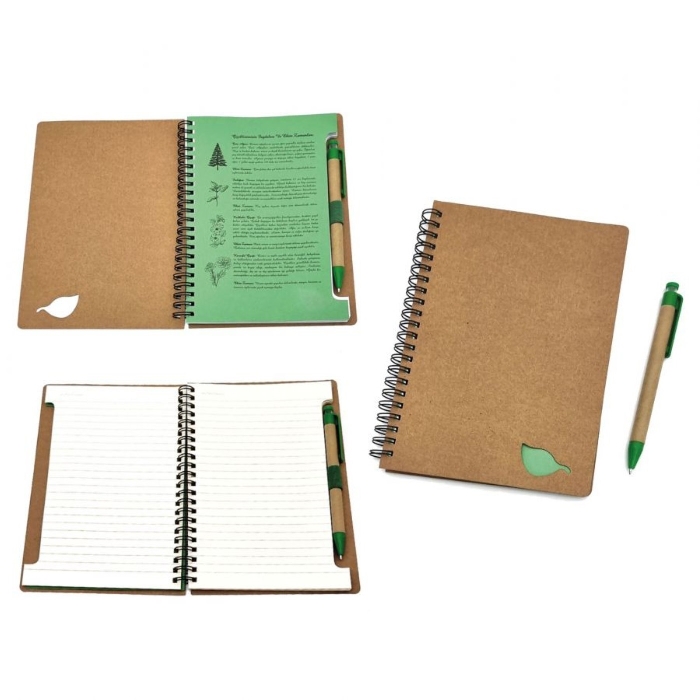 Promosyon Spiralli Tohumlu Defter ve Tükenmez Kalem