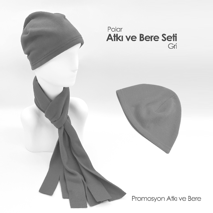 Logo Baskılı Promosyon Atkı ve Bere Seti