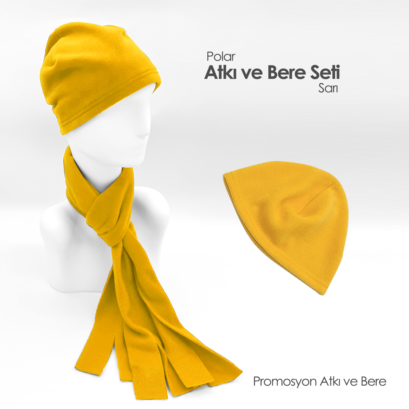 Atkı&Bere Takım-Saks Mavi