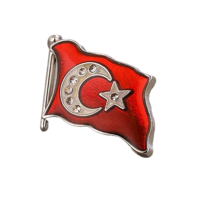 Promosyon Türk Bayrağı Rozeti - 4
