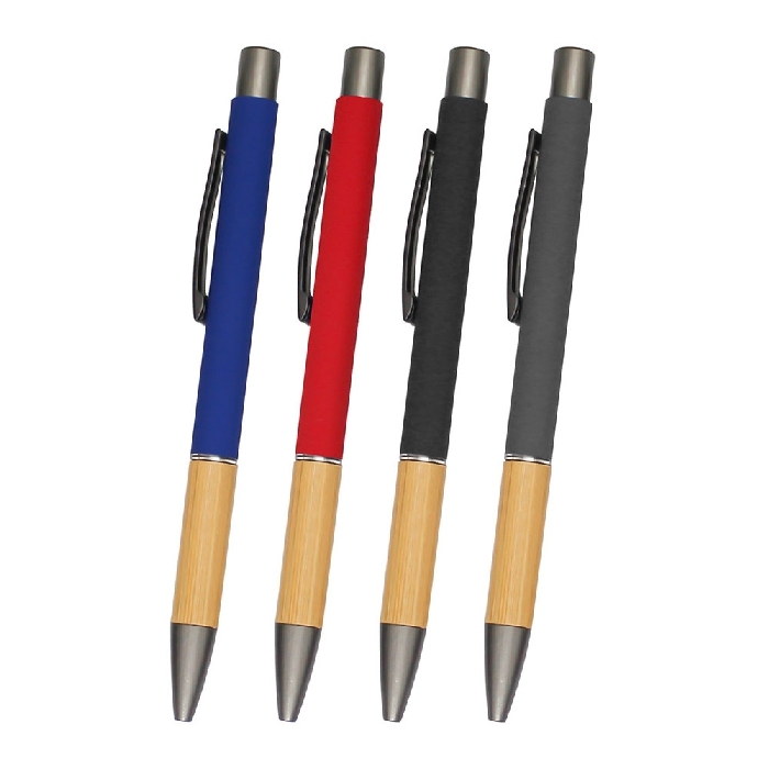 50511 - Promosyon Bambu & Rubber Gövde Tükenmez Kalem