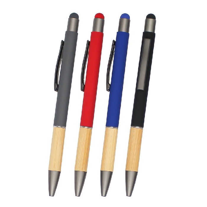 50509 - Promosyon Bambu & Rubber Gövde Tükenmez Kalem
