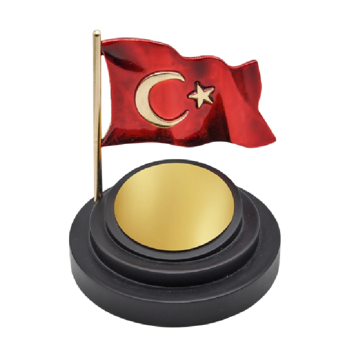 Bayrak Görselli Kaliteli Masa İsimliği