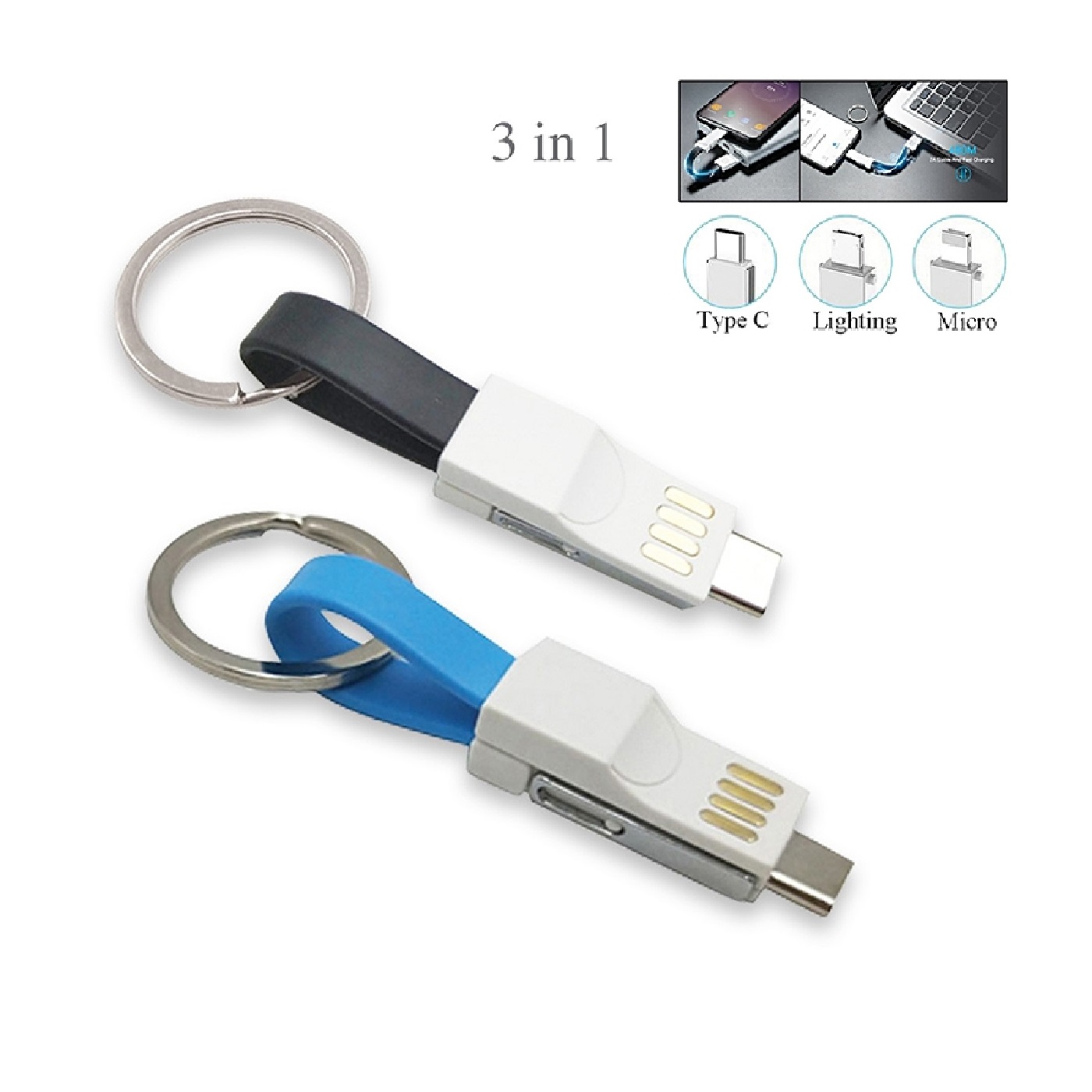 52874 - Promosyon Anahtarlıklı Lightning Şarj Kablosu