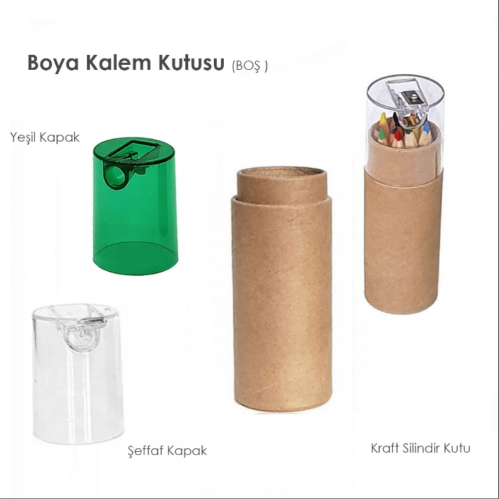 10572 - 12'li Kraft Silindir Kalem Kutusu ile Elegan Saklama