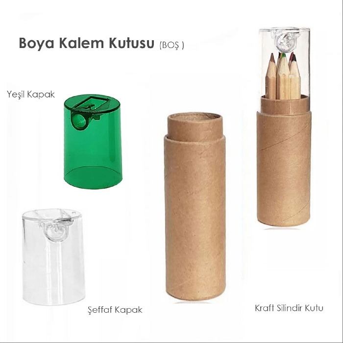 10552 - Kaliteli Taşıma İçin 6' lı Kraft Silindir Kalem Kutusu