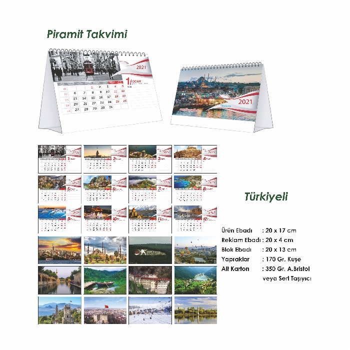 Promosyon Türkiye' li Piramit Takvim