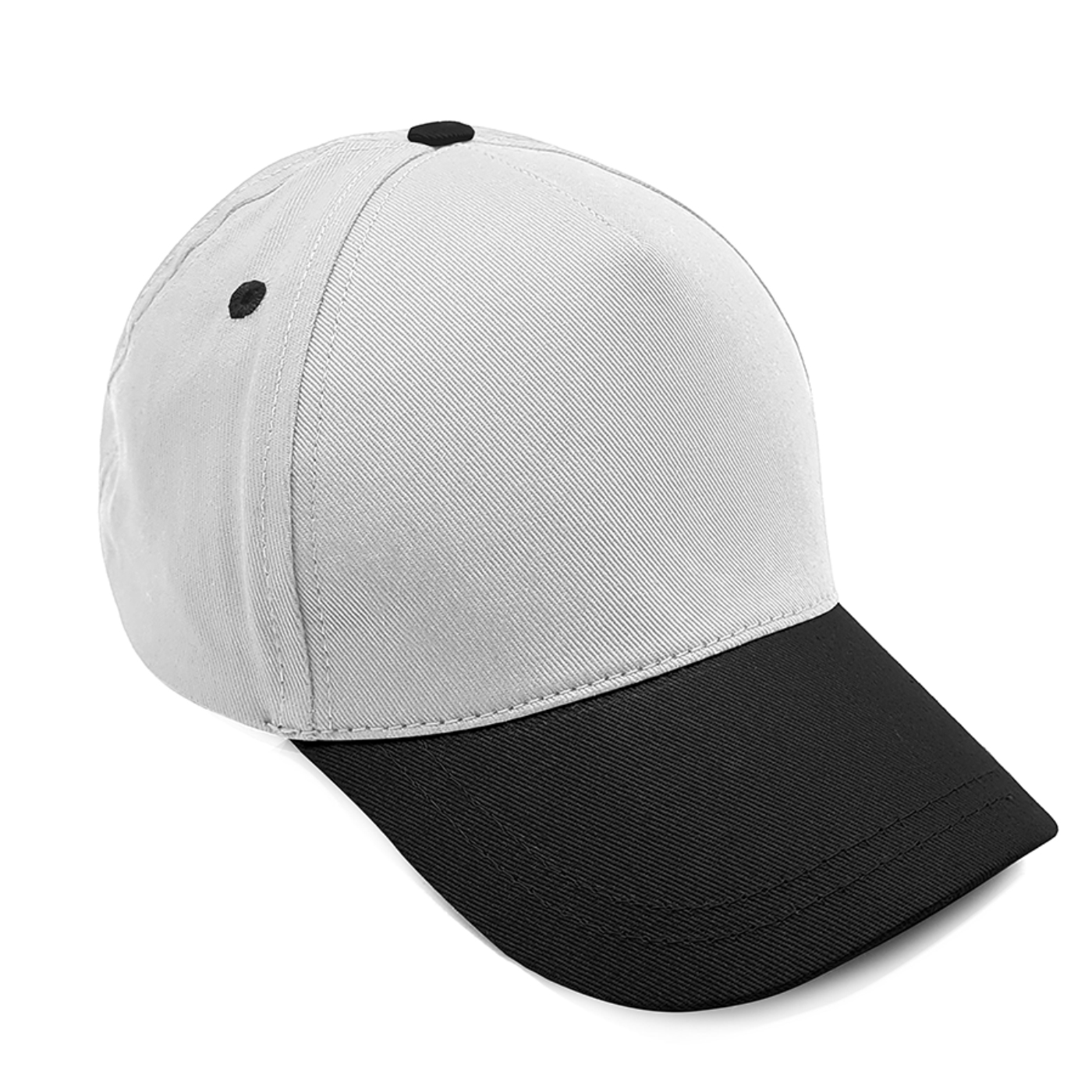 Beyaz ve Siyah - % 100 Pamuk Gabardin Ucuz Promosyon Şapka