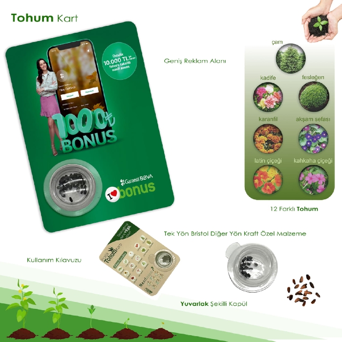 Doğaya Can Vermek İçin Promosyon Tohum Kartı