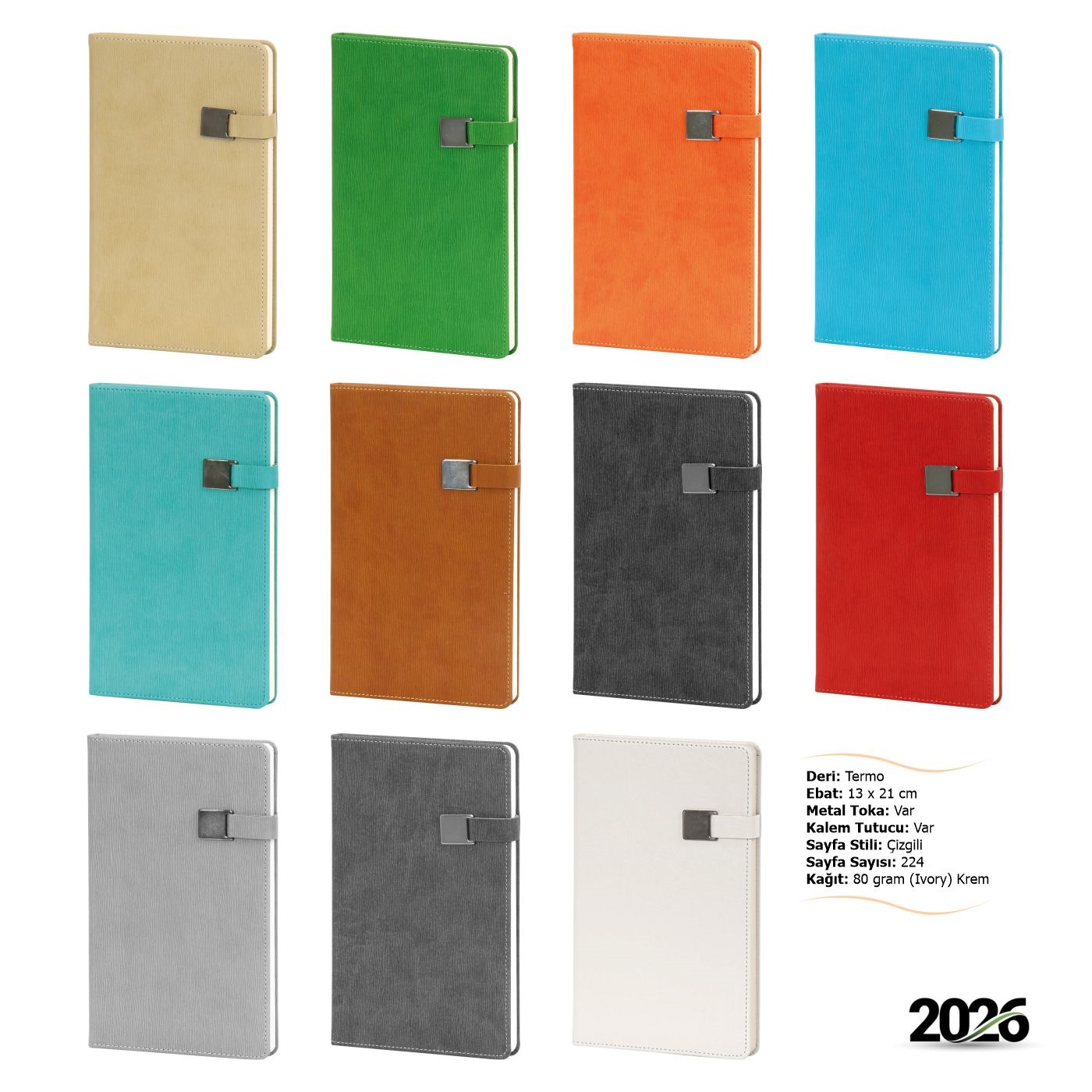 Tarihsiz Metal Toka Defter