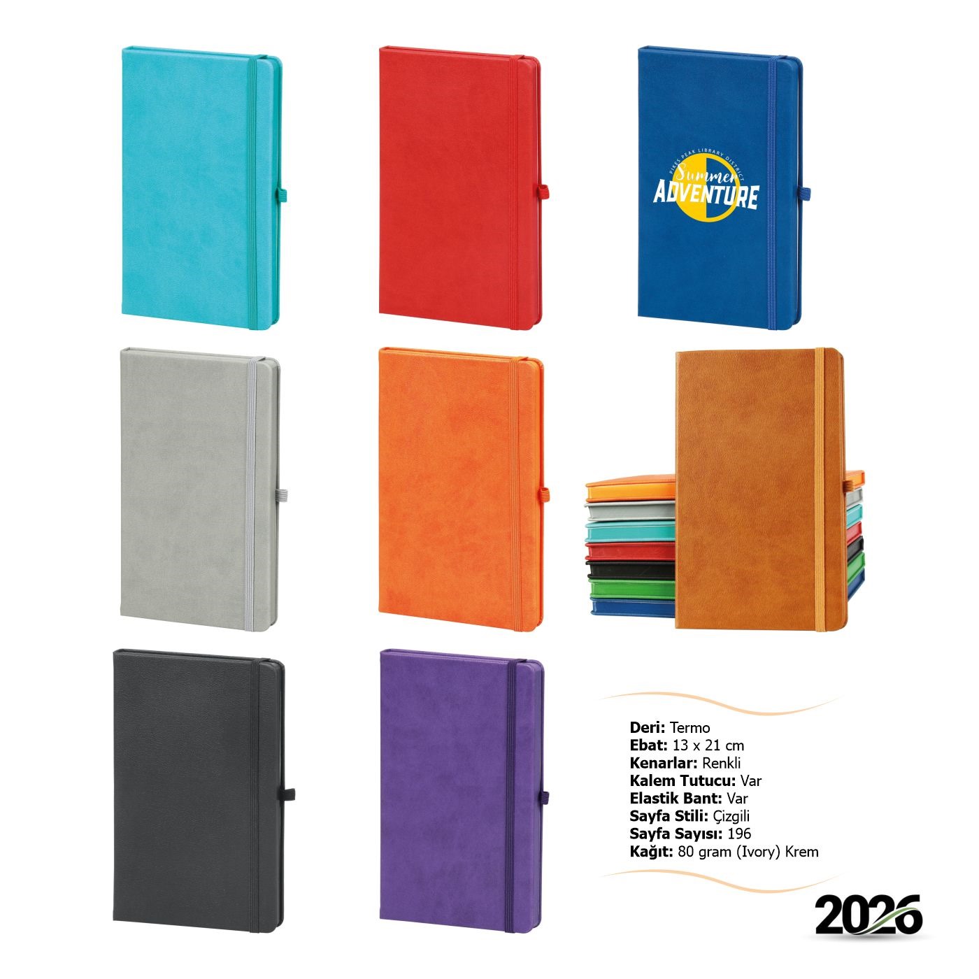 Renkli Tarihsiz Promosyon Defter