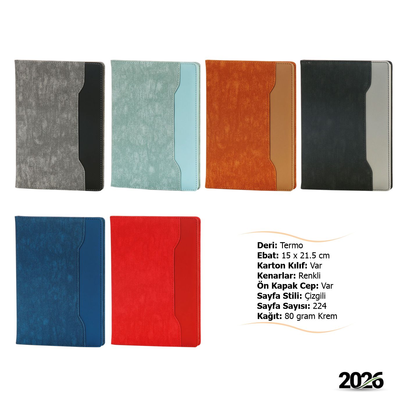 Kart ve Telefon Bölmeli Ucuz Defter