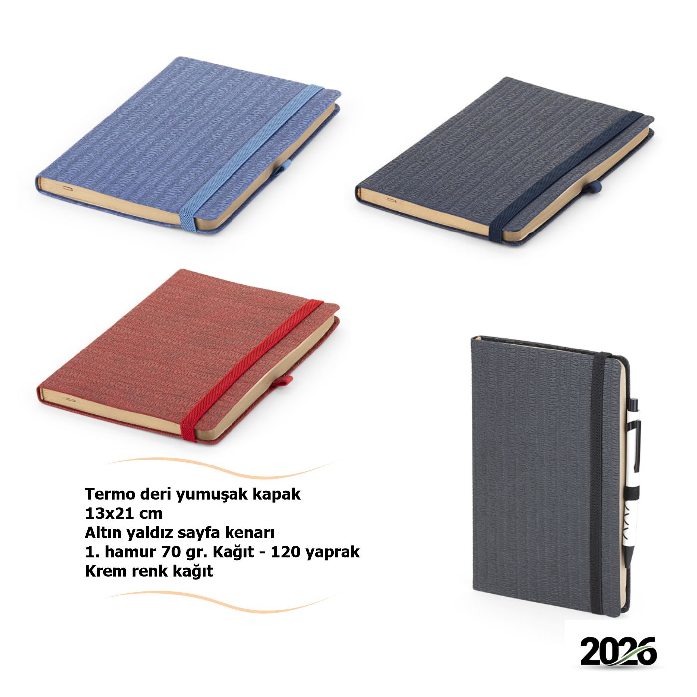 Yumuşak Çift Kapak Defter