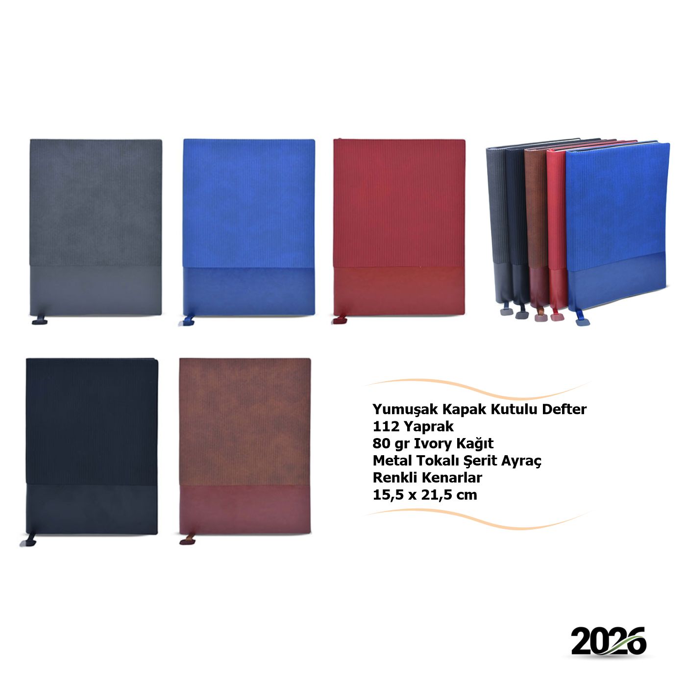 Metal Tokalı Şerit Ayraç Defter