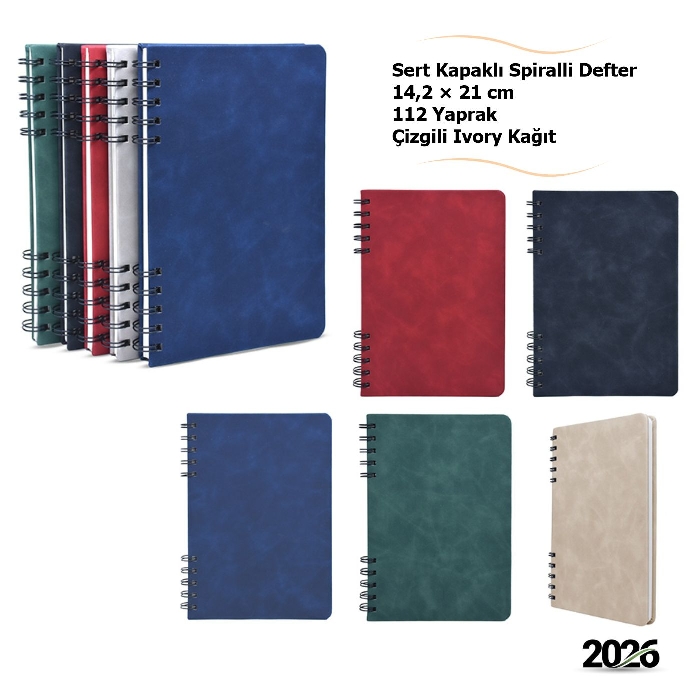 Sert Kapaklı Baskılı Defter