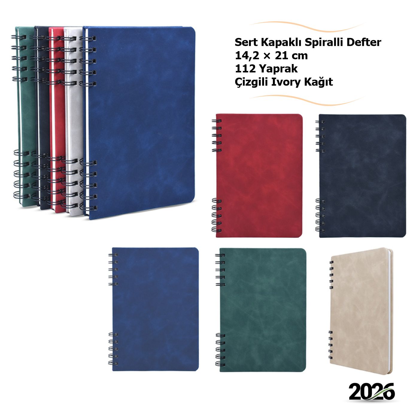 Sert Kapaklı Baskılı Defter