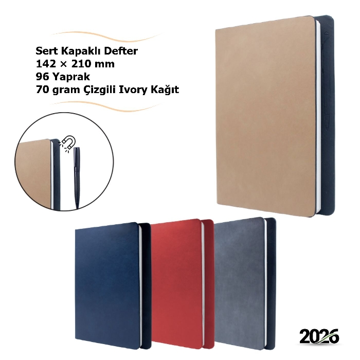  Sert Kapaklı Promosyon Defter