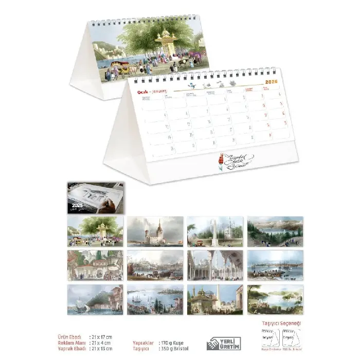 Gravür Fotoğrafları ile Piramit Takvim