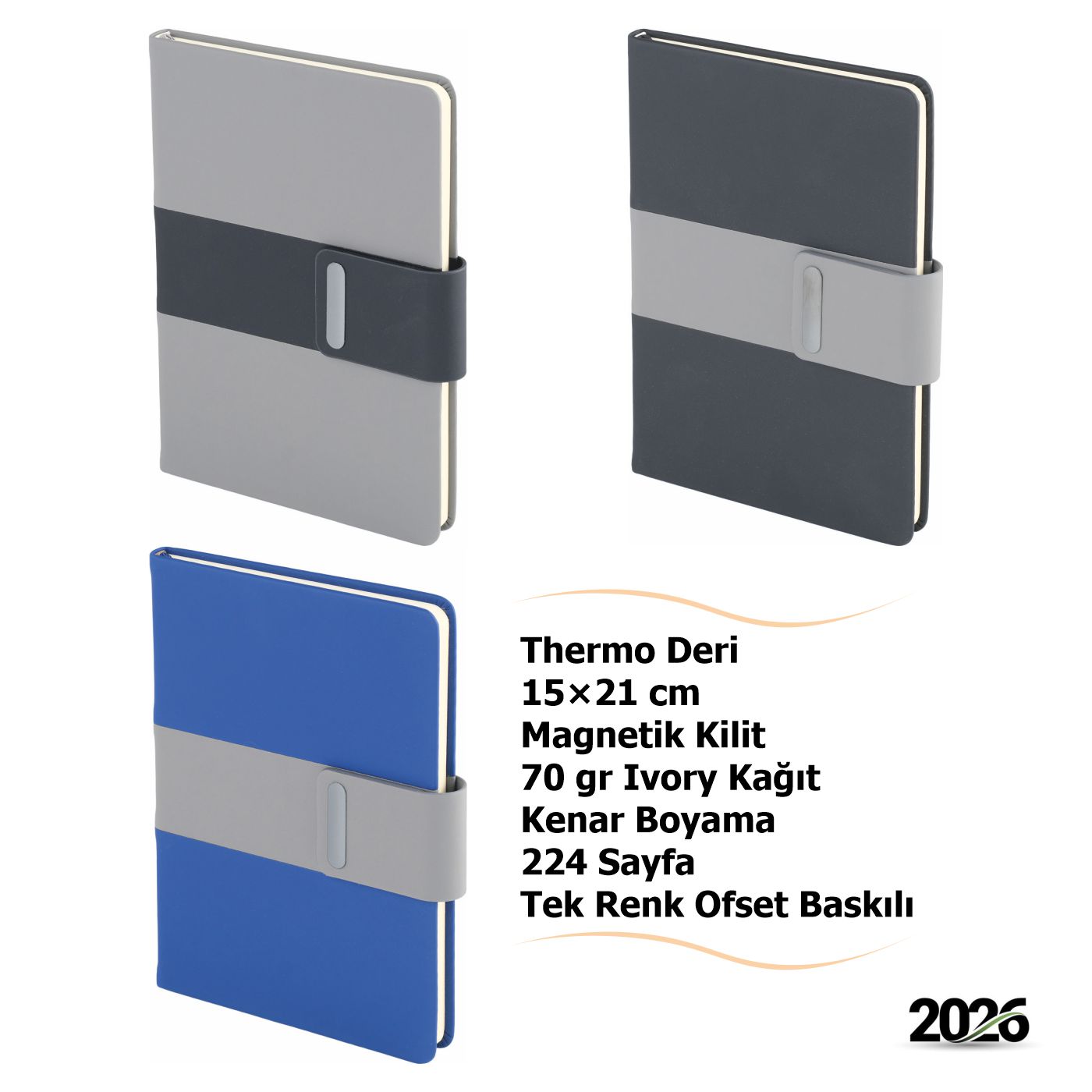 Termo Deri Çizgili Defter