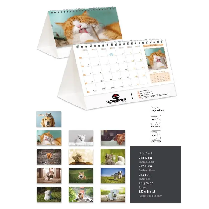 Evcil Hayvan Fotoğrafları ile Masa Takvimi