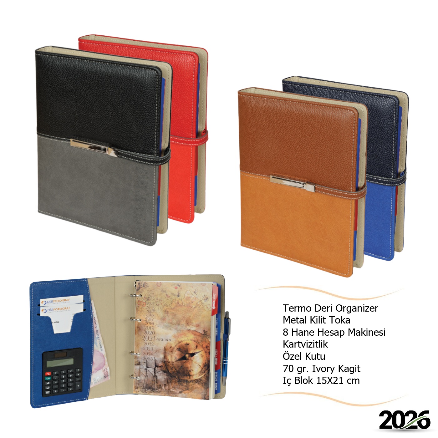 Termo Deri Kapaklı Organizer