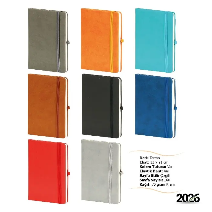 Termo Deri Lastikli Defter