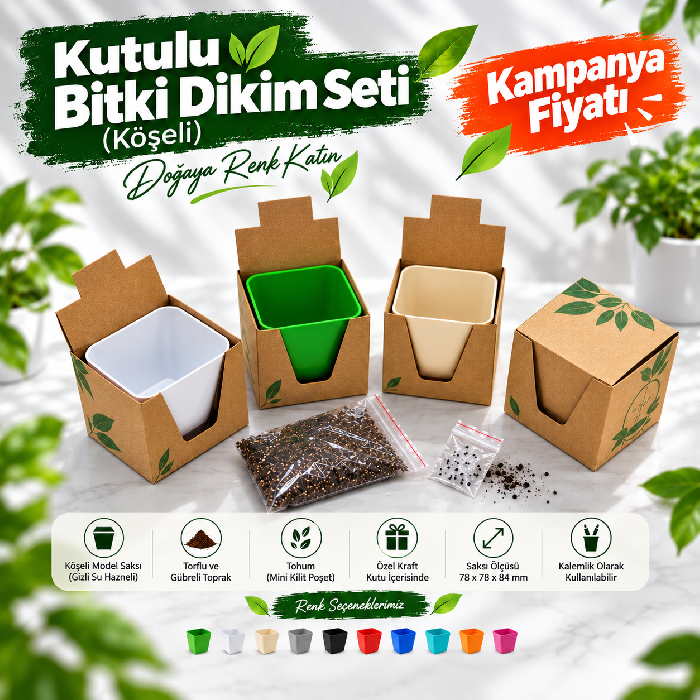 Promosyon Çantalı ve Tohumlu Bitki Dikim Seti