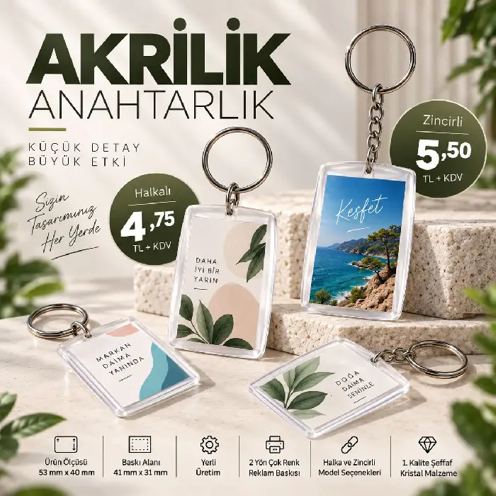 Akrilik Anahtarlık Ekonomik Anahtarlık