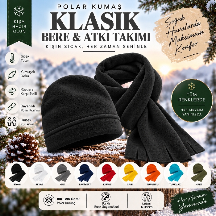 Promosyon Atkı ve Bere Setlerinde Renk Seçenekleri