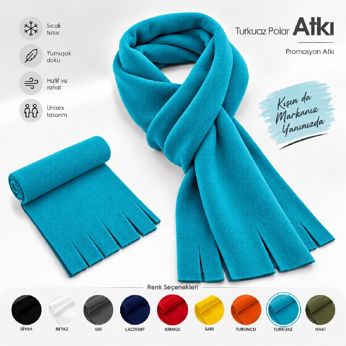 Uygun Fiyatlı Kış Promosyon Ürünü Polar Atkı