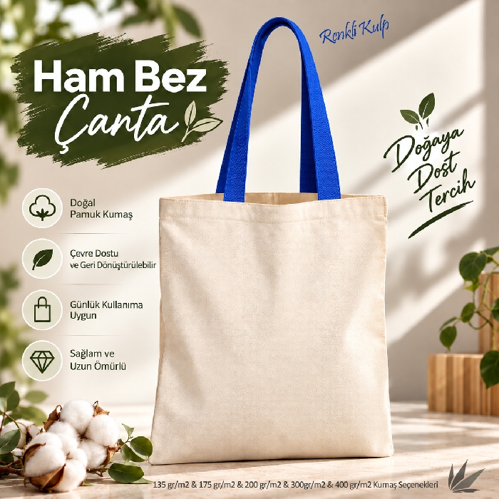 Ham Bez Çanta Mavi Kulp