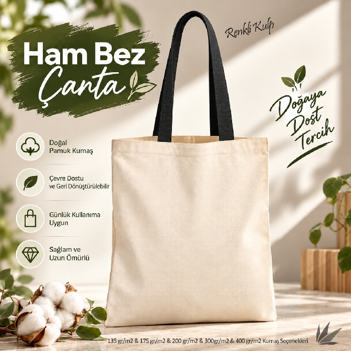 Ham Bez Çanta Siyah Kulp