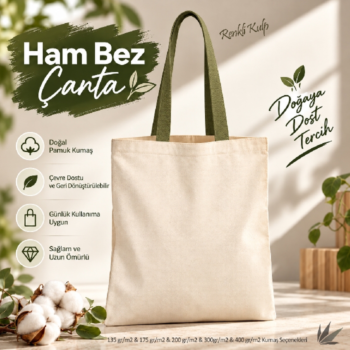 Ham Bez Çanta Yeşil Kulp