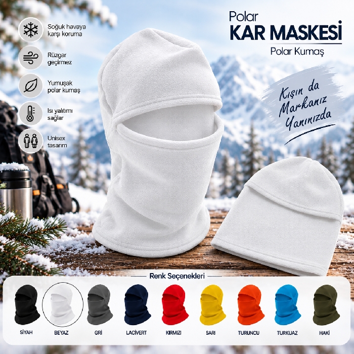 Ucuz ve Kaliteli Polar Boyunluklu Kar Maskesi