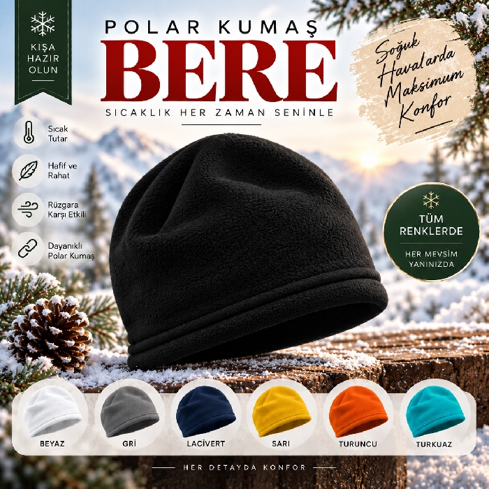 Konforlu ve Şık Polar Bere
