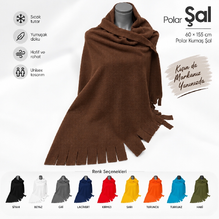 Kaliteli Kış Promosyon Ürünü Polar Şal