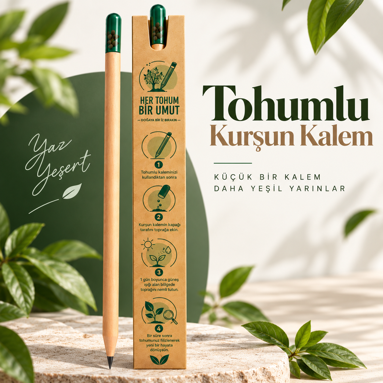 Çam Ağacı Tohumlu Kurşun Kalem