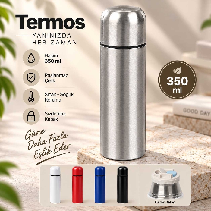 Kapaklı 350 ml Termos