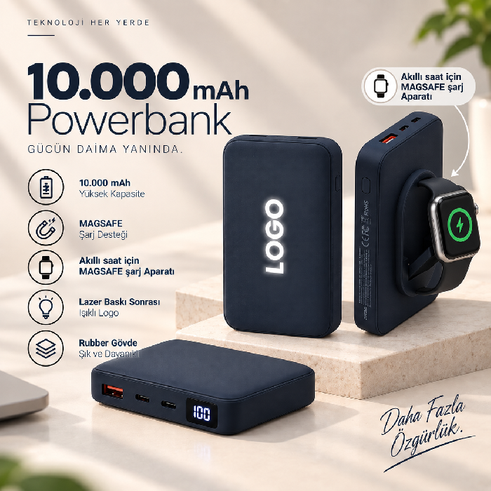 Dijital Powerbank 10.000 mAh